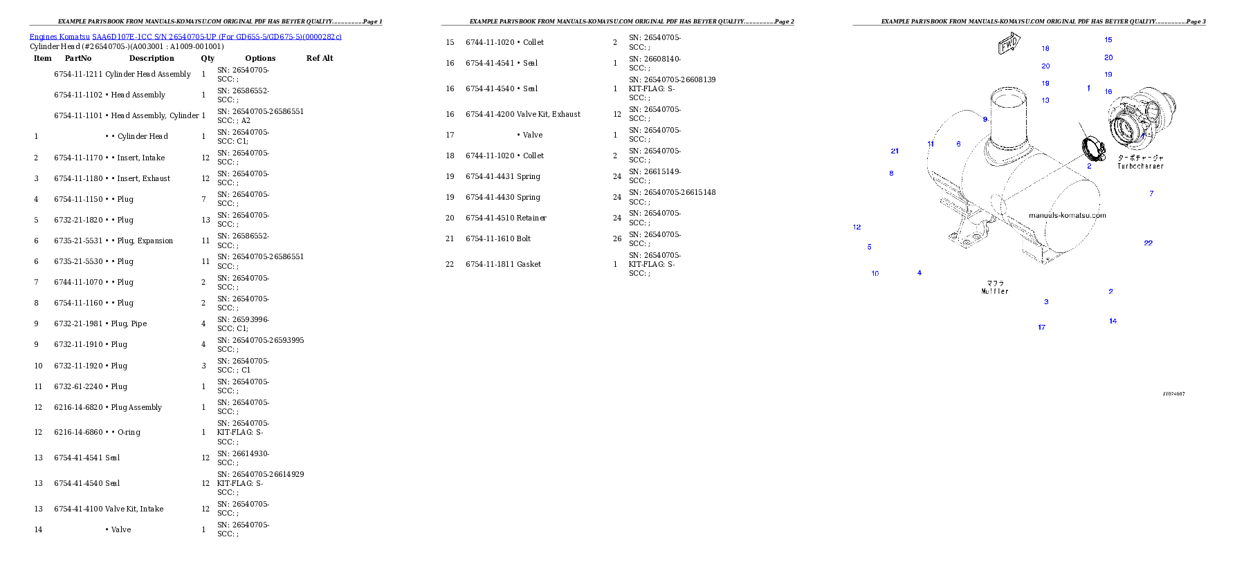Protected: SAA6D107E-1CC S/N 26540705-UP (For GD655-5/GD675-5) Partsbook