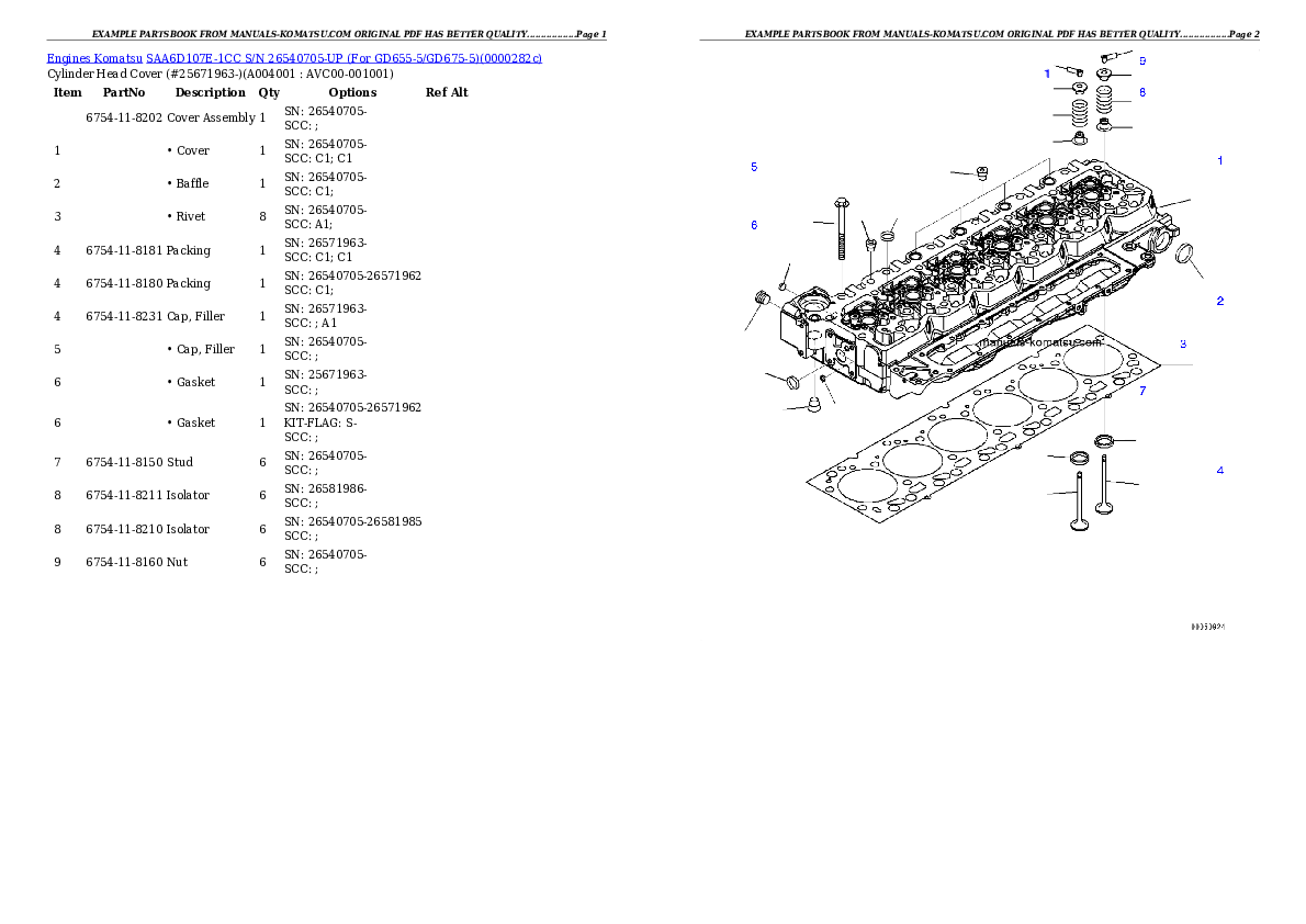 Protected: SAA6D107E-1CC S/N 26540705-UP (For GD655-5/GD675-5) Partsbook