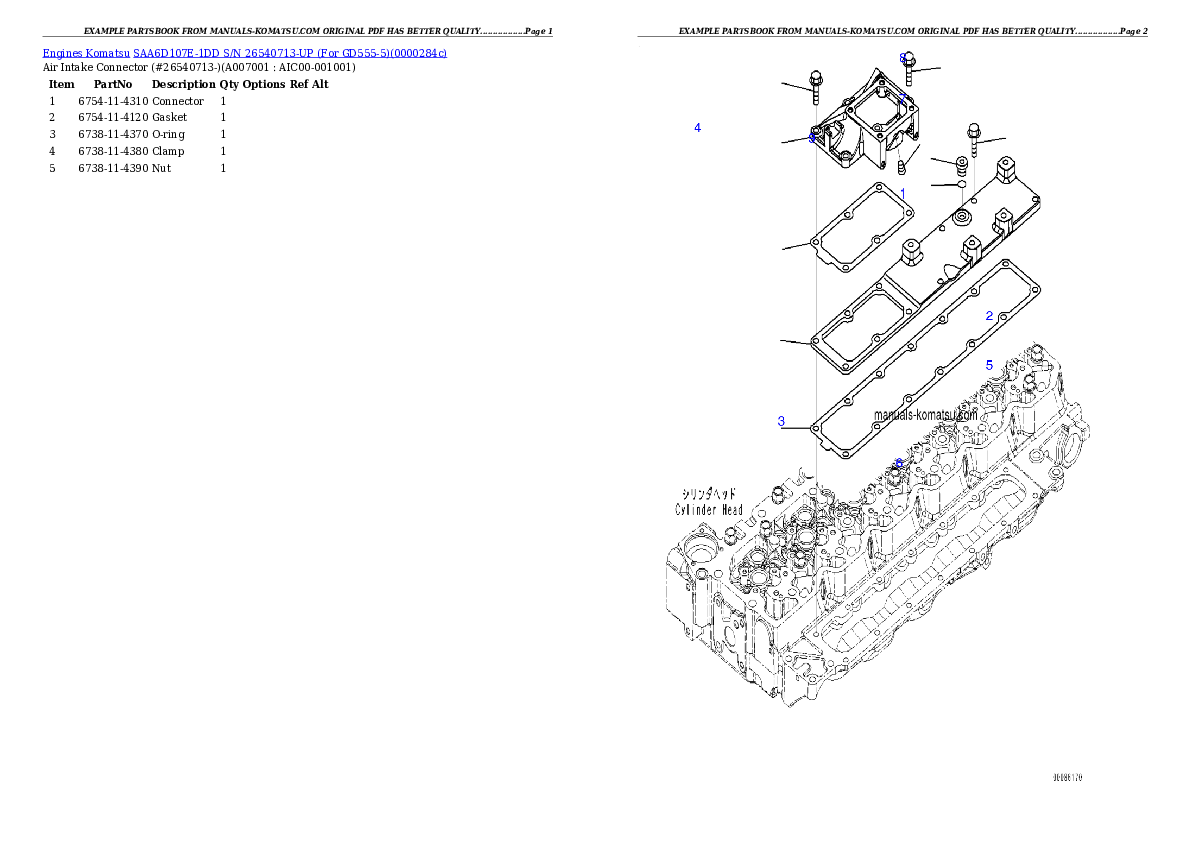 Protected: SAA6D107E-1DD S/N 26540713-UP (For GD555-5) Partsbook