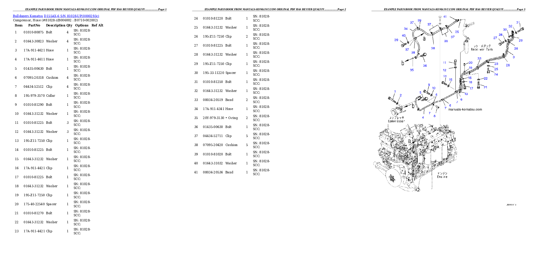 Protected: D155AX-6 S/N 81028-UP Partsbook