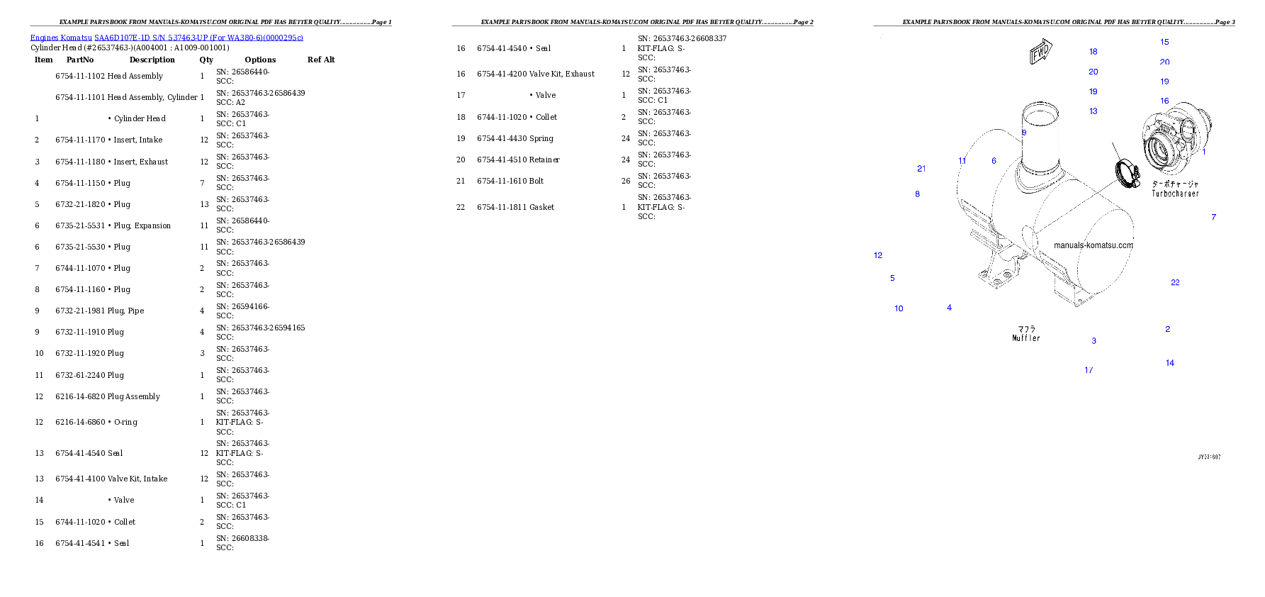 Protected: SAA6D107E-1D S/N 537463-UP (For WA380-6) Partsbook