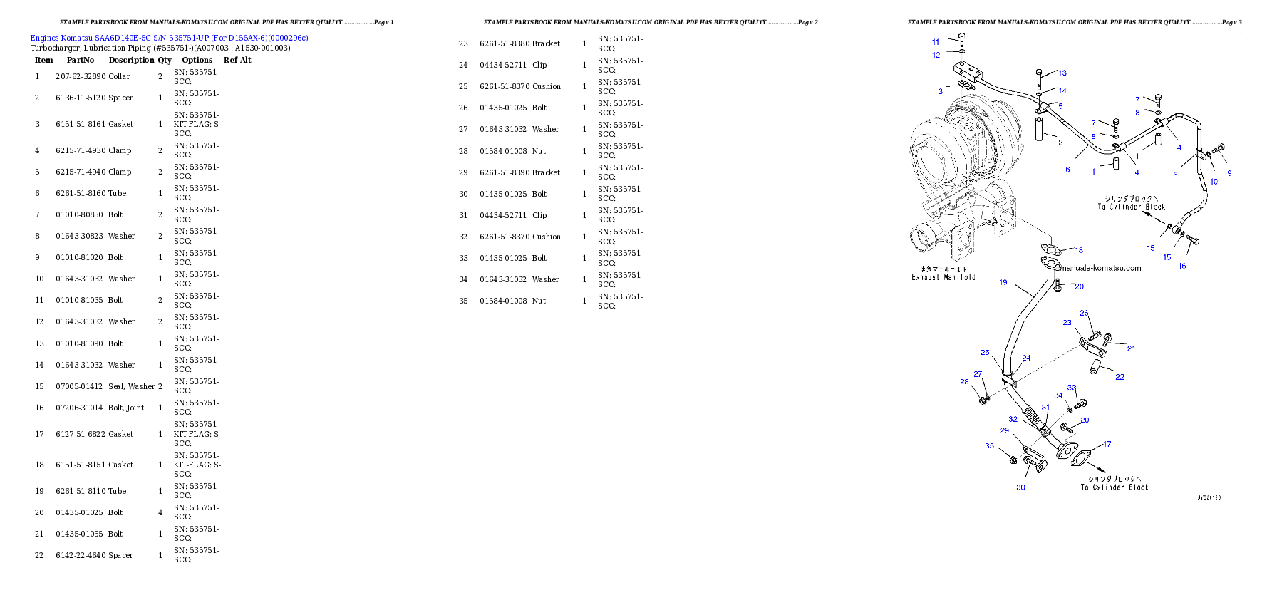 Protected: SAA6D140E-5G S/N 535751-UP (For D155AX-6) Partsbook