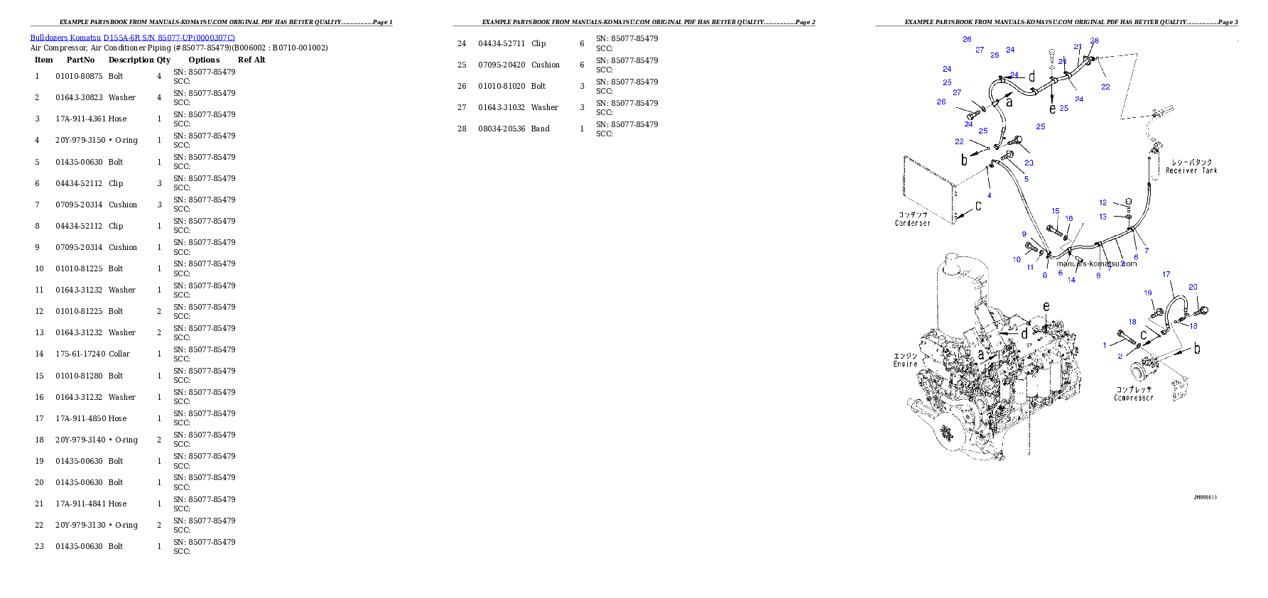 Protected: D155A-6R S/N 85077-UP Partsbook