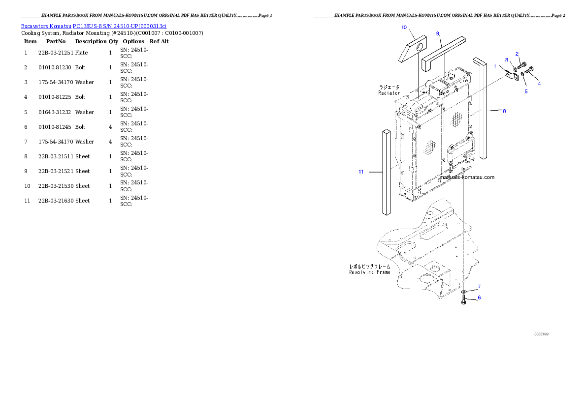 Protected: PC138US-8 S/N 24510-UP Partsbook