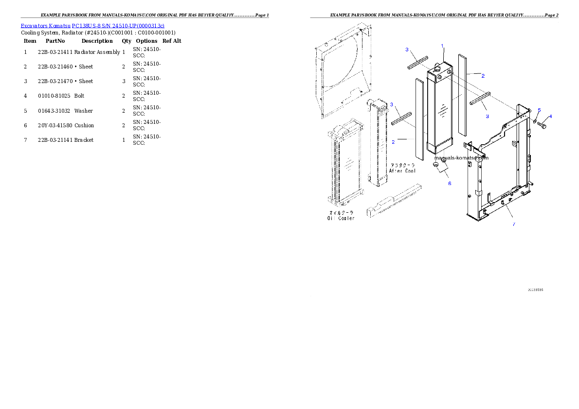 Protected: PC138US-8 S/N 24510-UP Partsbook
