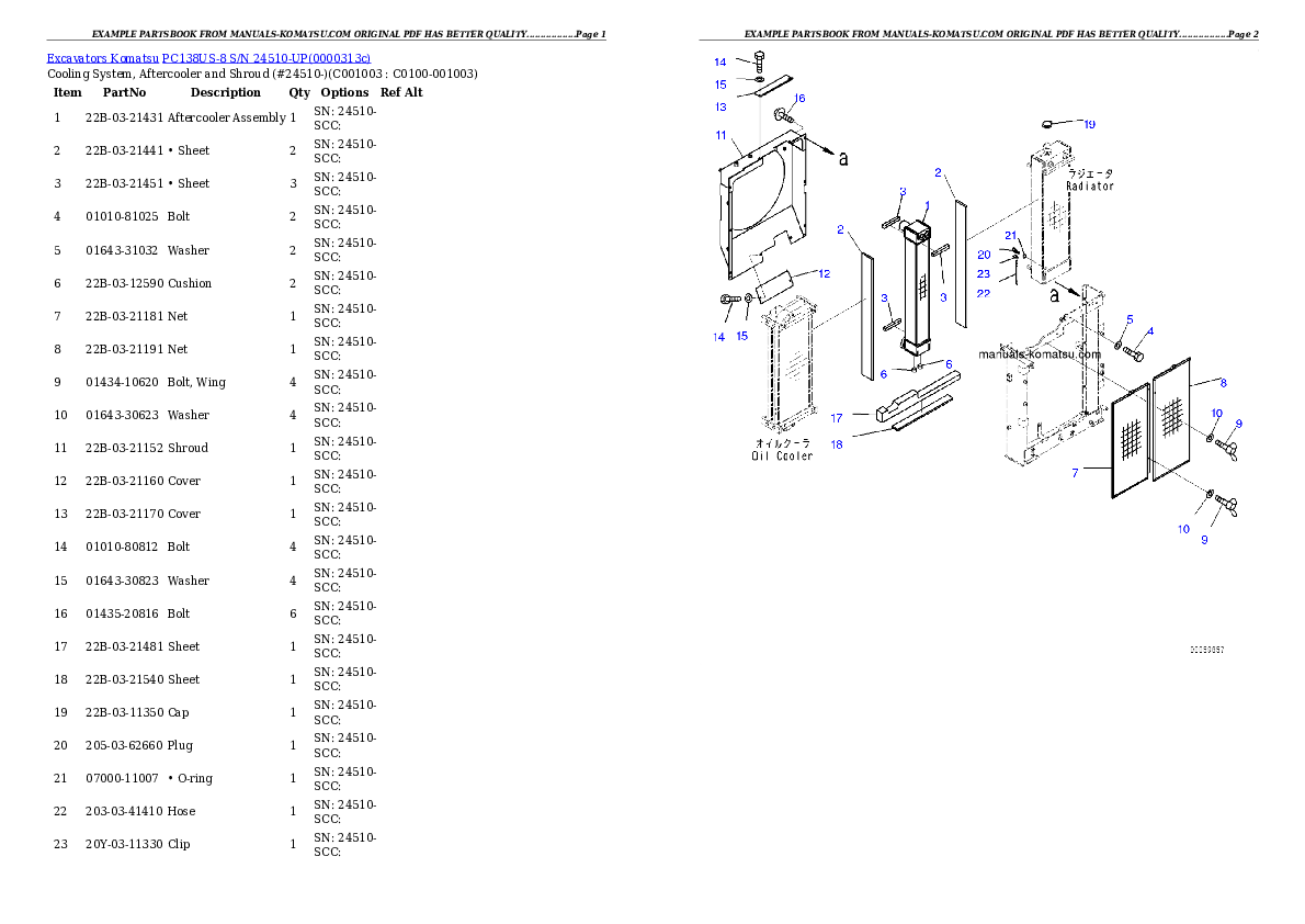 Protected: PC138US-8 S/N 24510-UP Partsbook