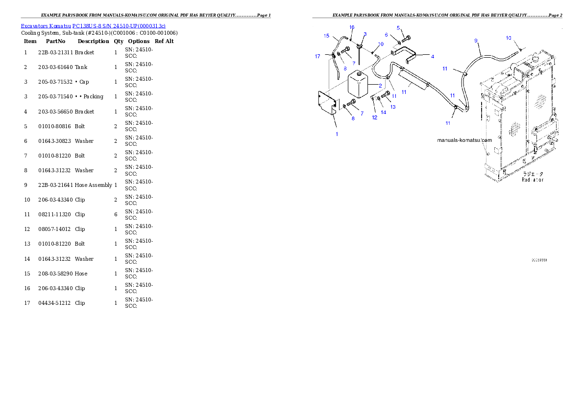 Protected: PC138US-8 S/N 24510-UP Partsbook