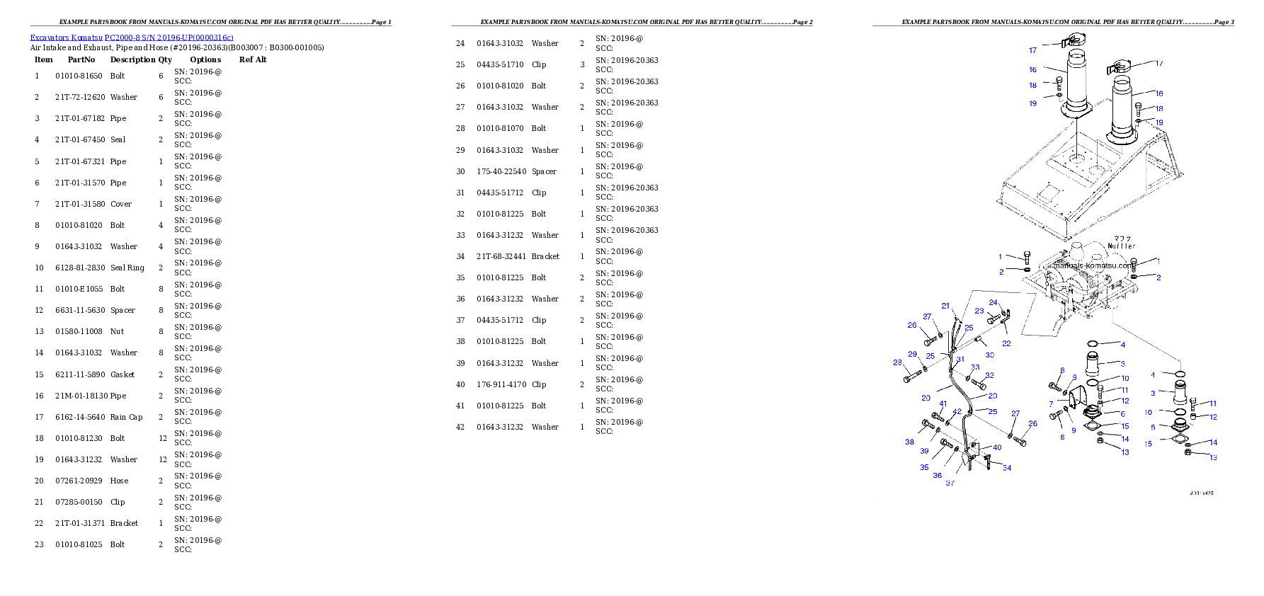 Protected: PC2000-8 S/N 20196-UP Partsbook