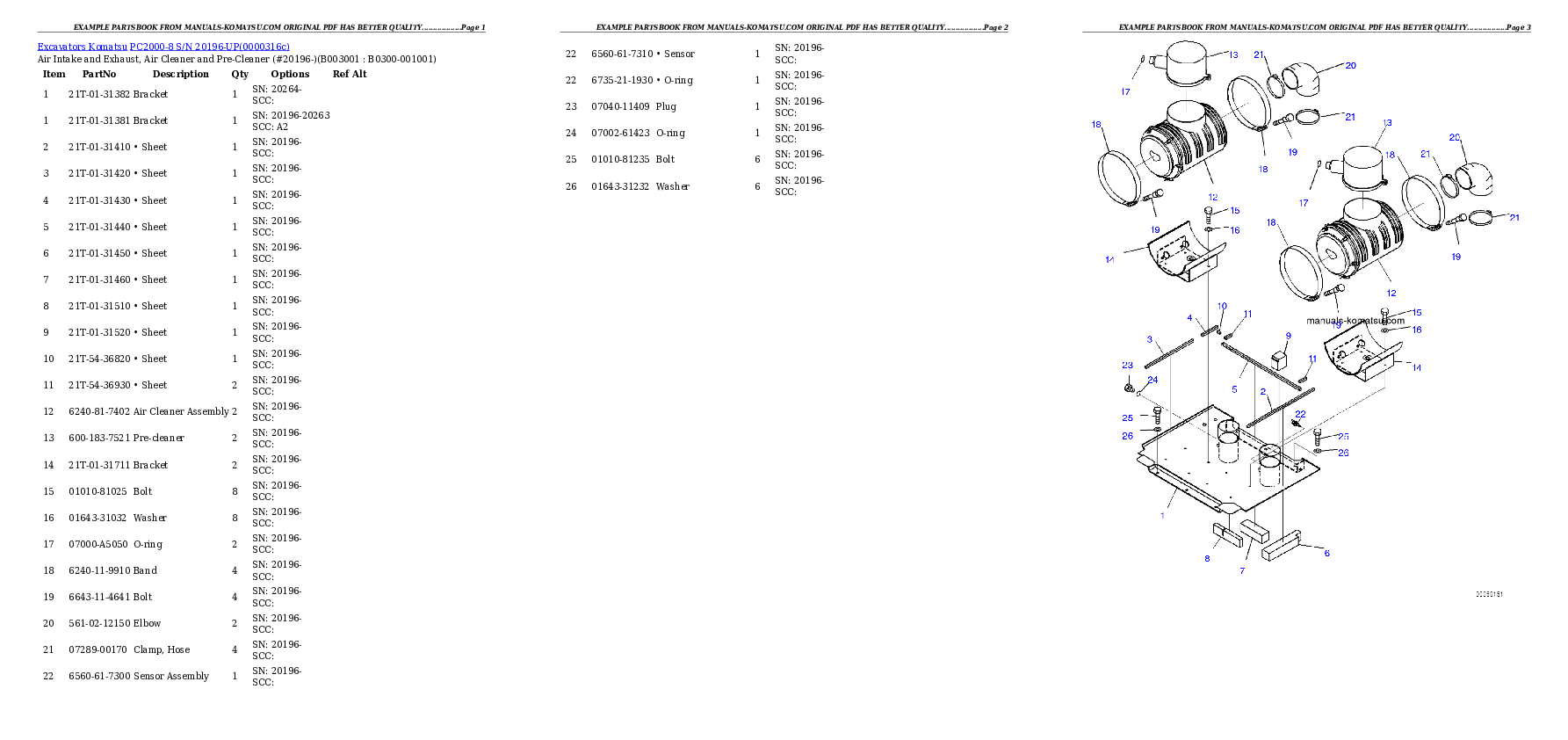 Protected: PC2000-8 S/N 20196-UP Partsbook