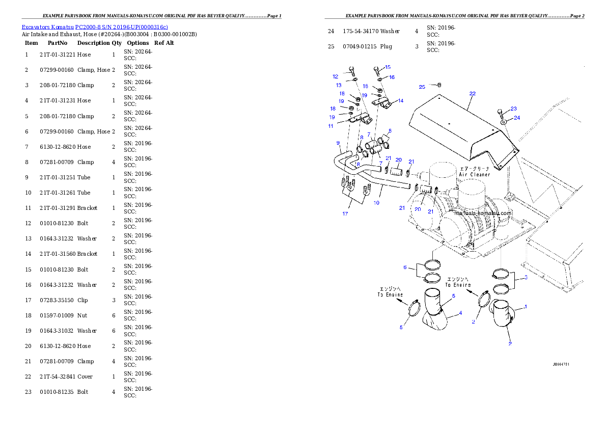 Protected: PC2000-8 S/N 20196-UP Partsbook