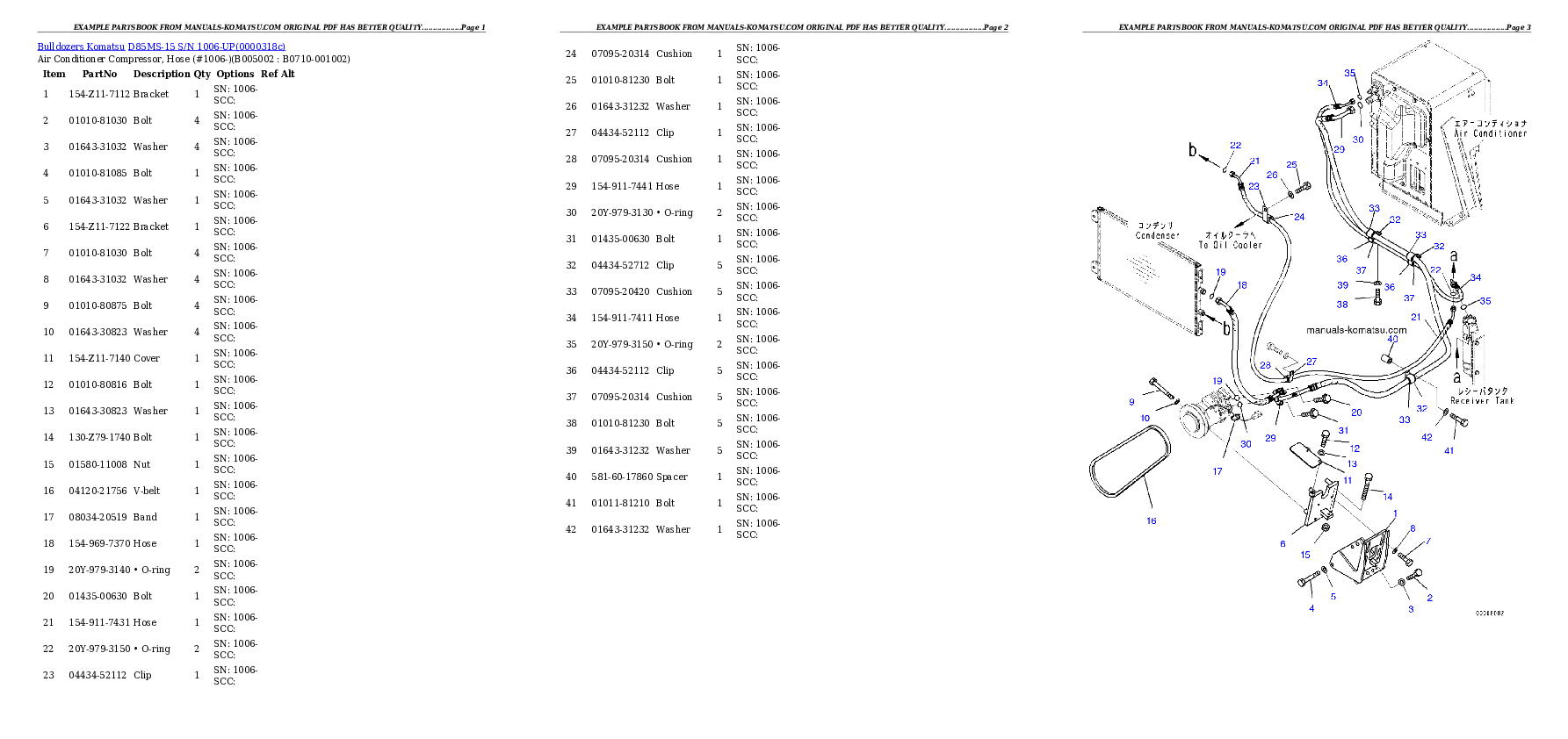 Protected: D85MS-15 S/N 1006-UP Partsbook