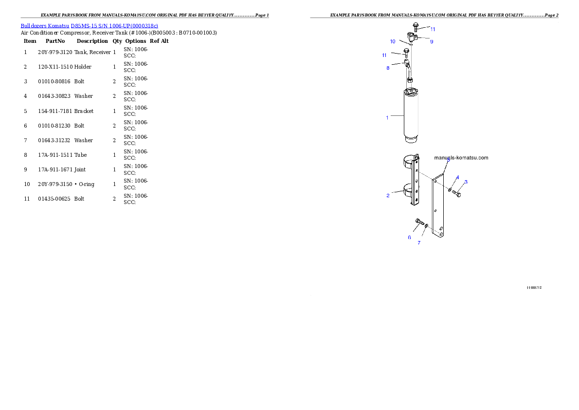 Protected: D85MS-15 S/N 1006-UP Partsbook