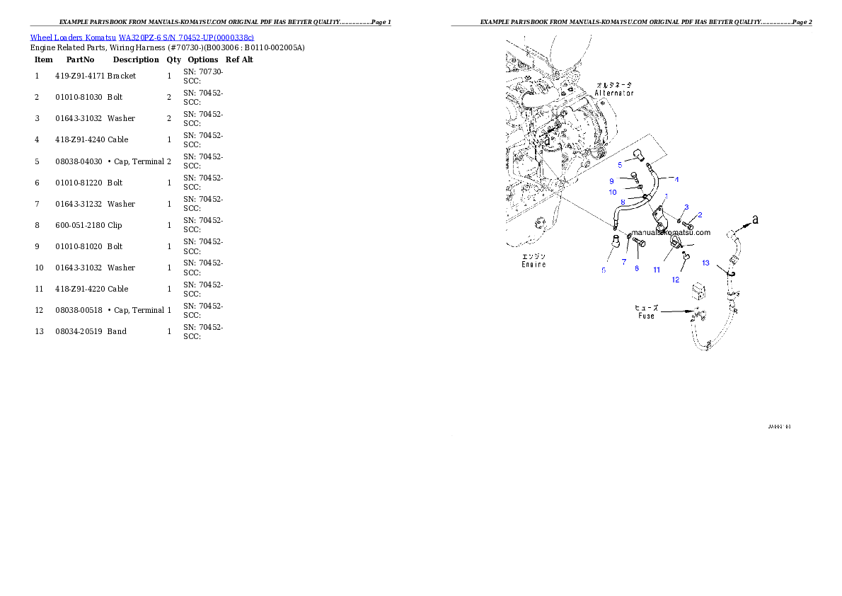 Protected: WA320PZ-6 S/N 70452-UP (For EU) Partsbook
