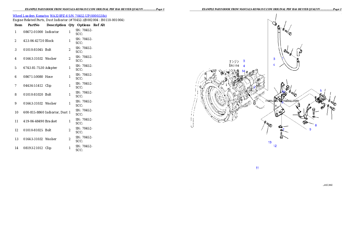Protected: WA320PZ-6 S/N 70452-UP (For EU) Partsbook