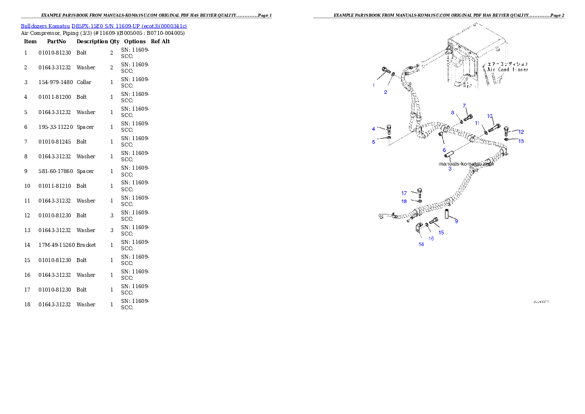 Protected: D85PX-15E0 S/N 11609-UP (ecot3) Partsbook