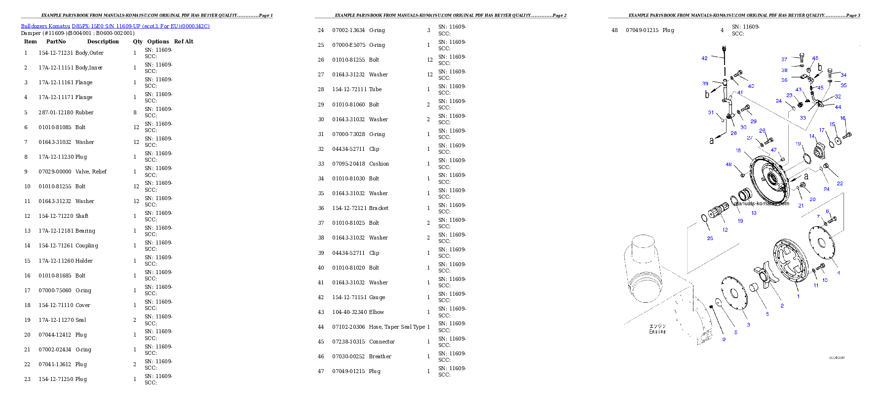 Protected: D85PX-15E0 S/N 11609-UP (ecot3, For EU) Partsbook