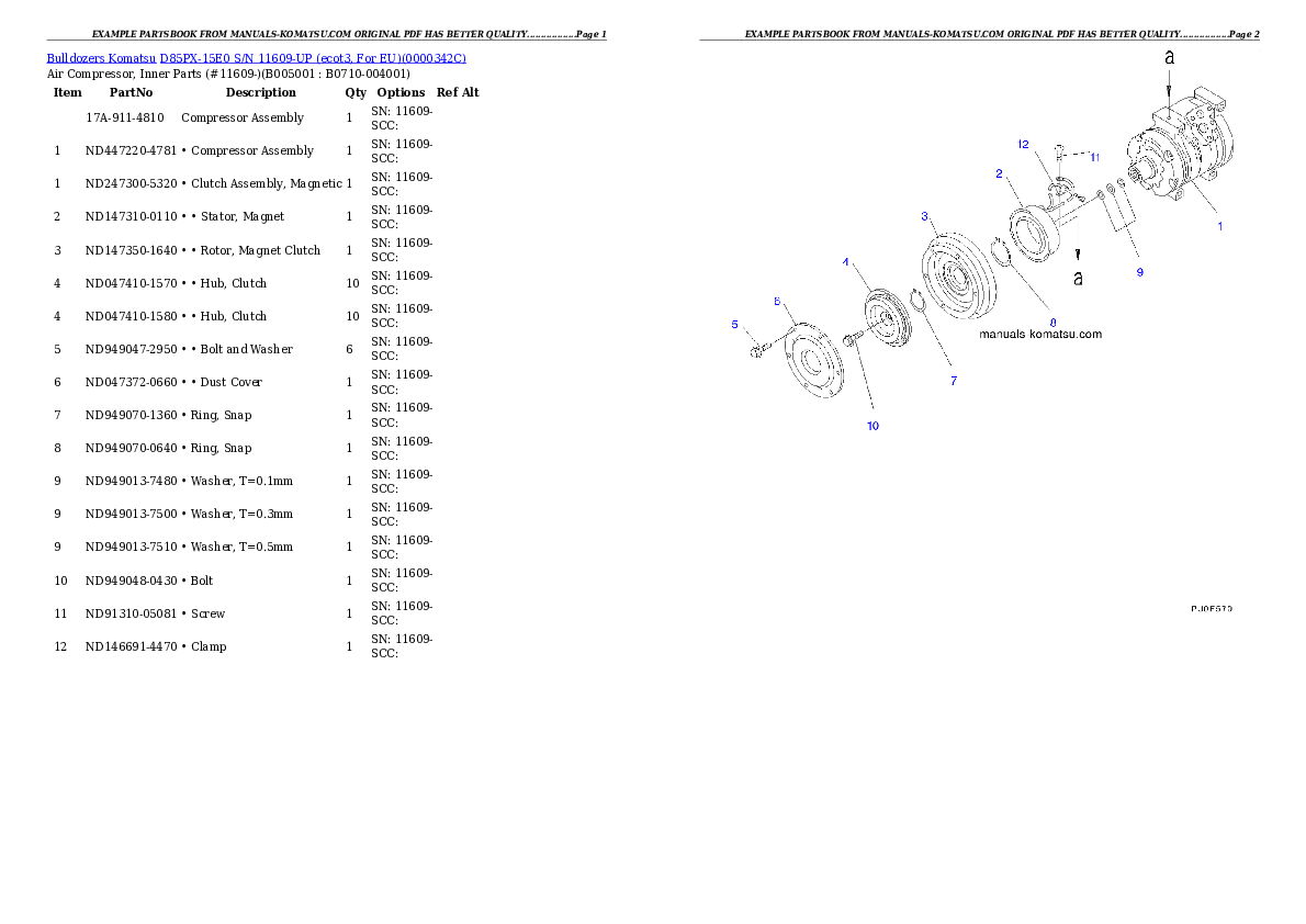 Protected: D85PX-15E0 S/N 11609-UP (ecot3, For EU) Partsbook