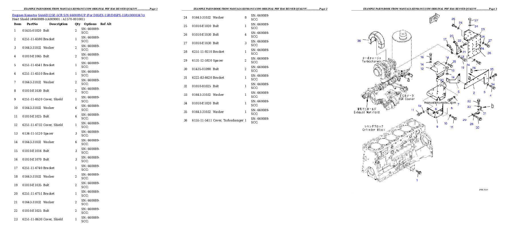 Protected: SAA6D125E-5CR S/N 660089-UP (For D85EX-15R/D85PX-15R) Partsbook