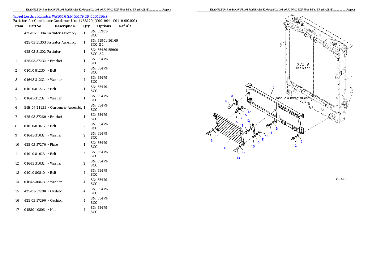 Protected: WA500-6 S/N 55479-UP (ecot3, For EU) Partsbook