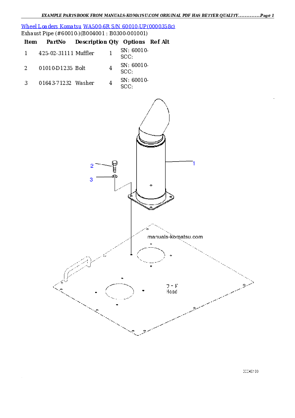 Protected: WA500-6R S/N 60010-UP Partsbook