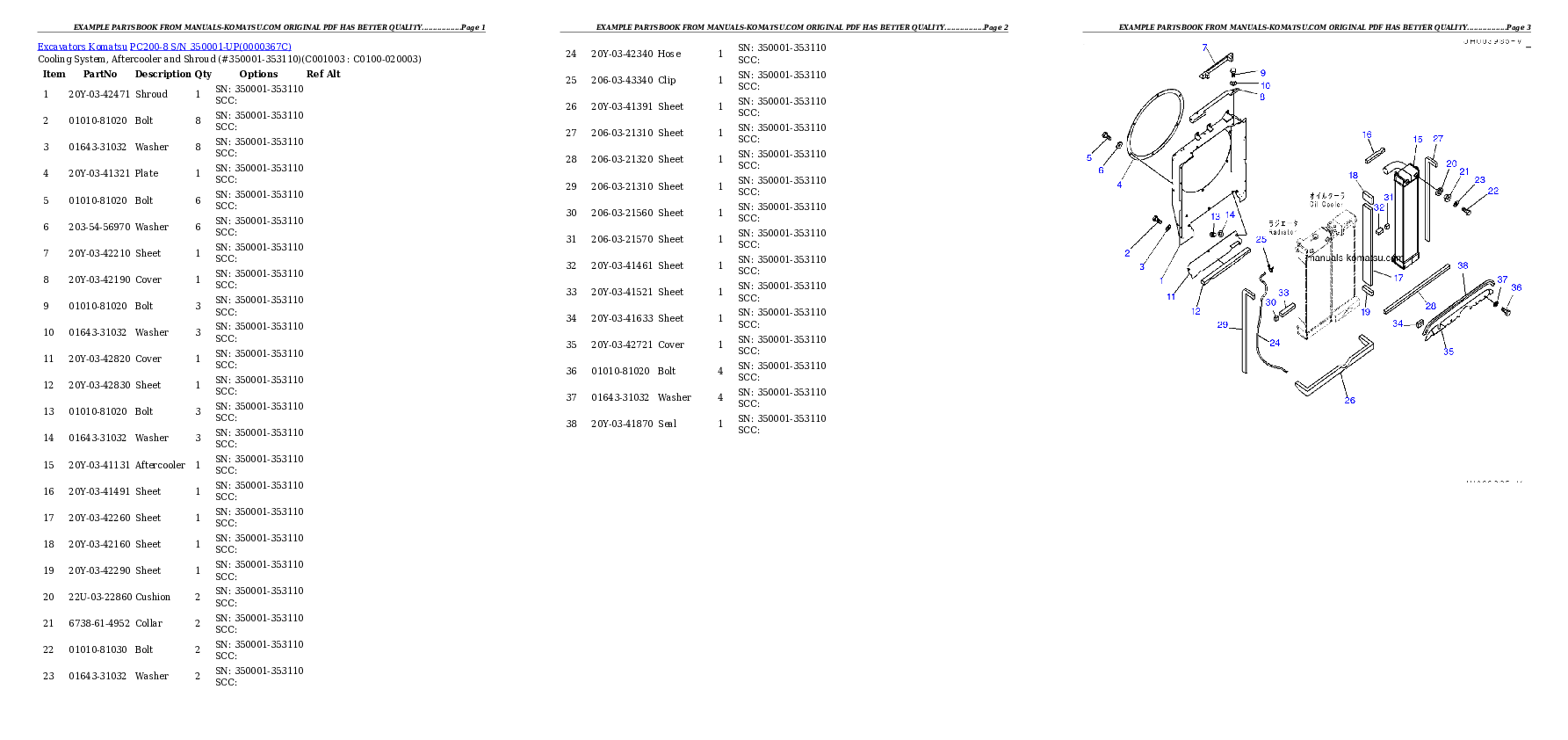 Protected: PC200-8 S/N 350001-UP Partsbook