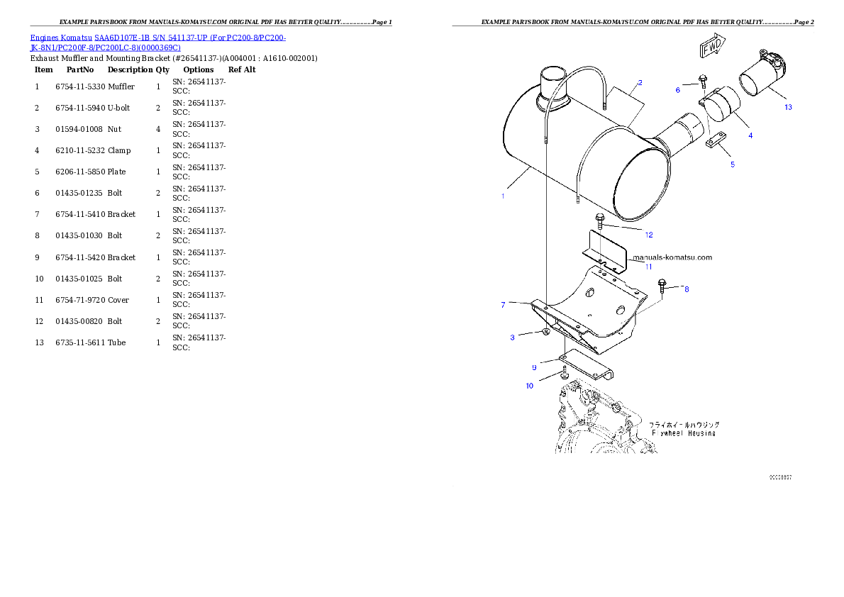 Protected: SAA6D107E-1B S/N 26555744-UP (For PC200-8/PC200-8Q1/PC200-JK-8N1/PC200LC-8/PC200LC-8N1/PC200LC-8Q1) Partsbook