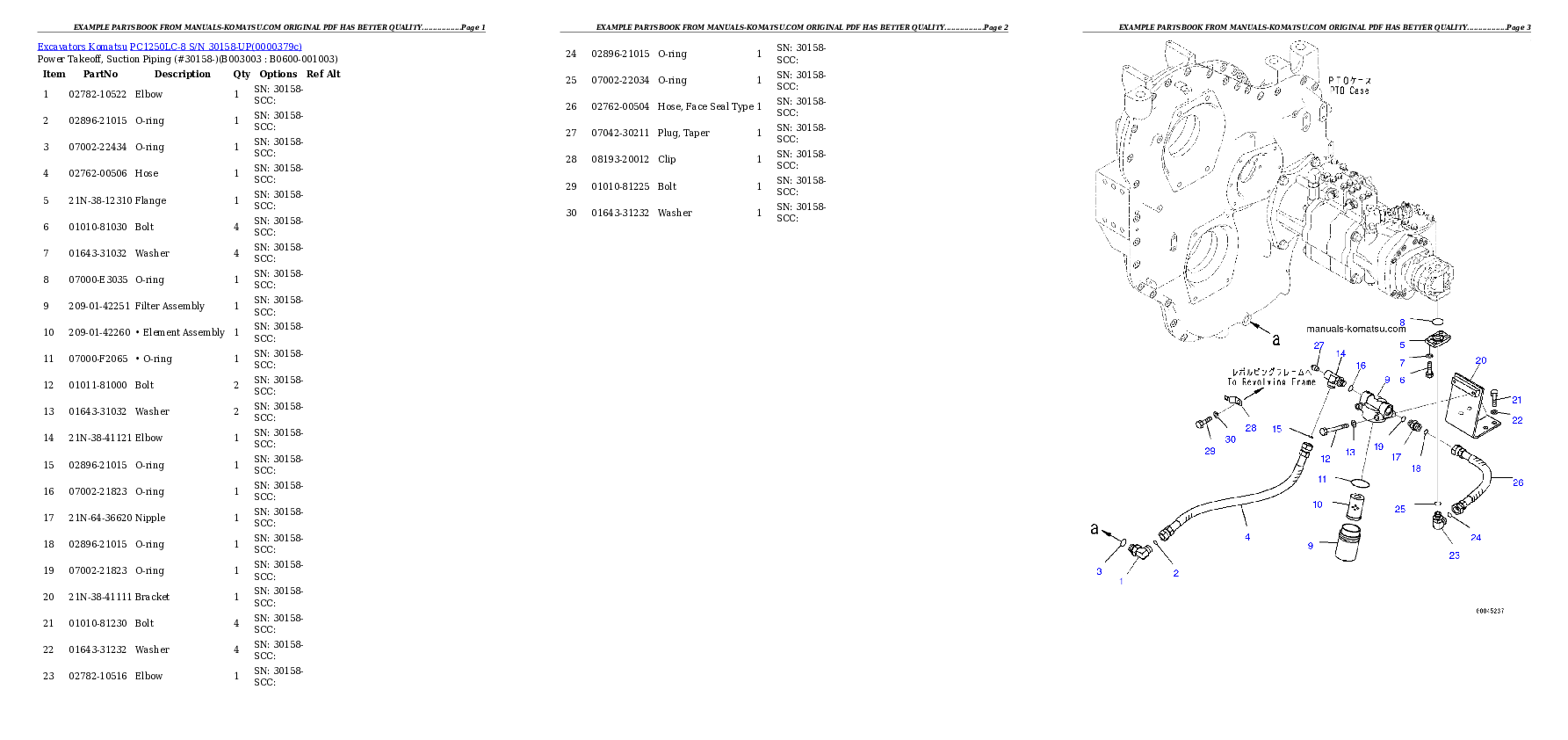 Protected: PC1250LC-8 S/N 30158-UP Partsbook