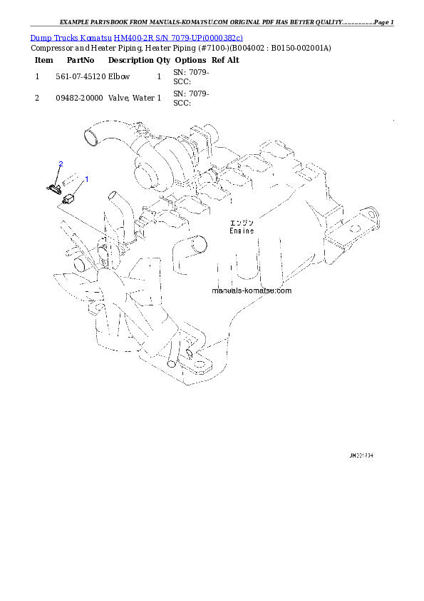 Protected: HM400-2R S/N 7079-UP Partsbook