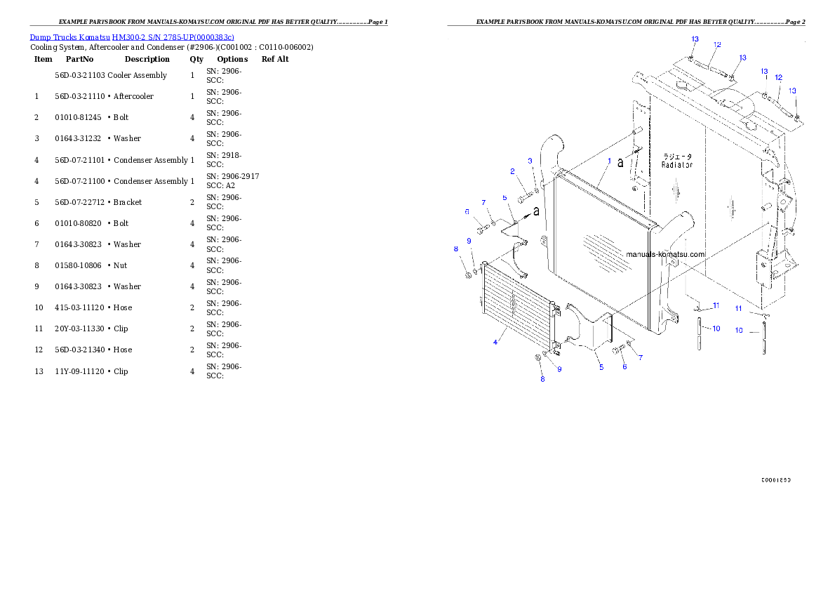 Protected: HM300-2 S/N 2785-UP Partsbook