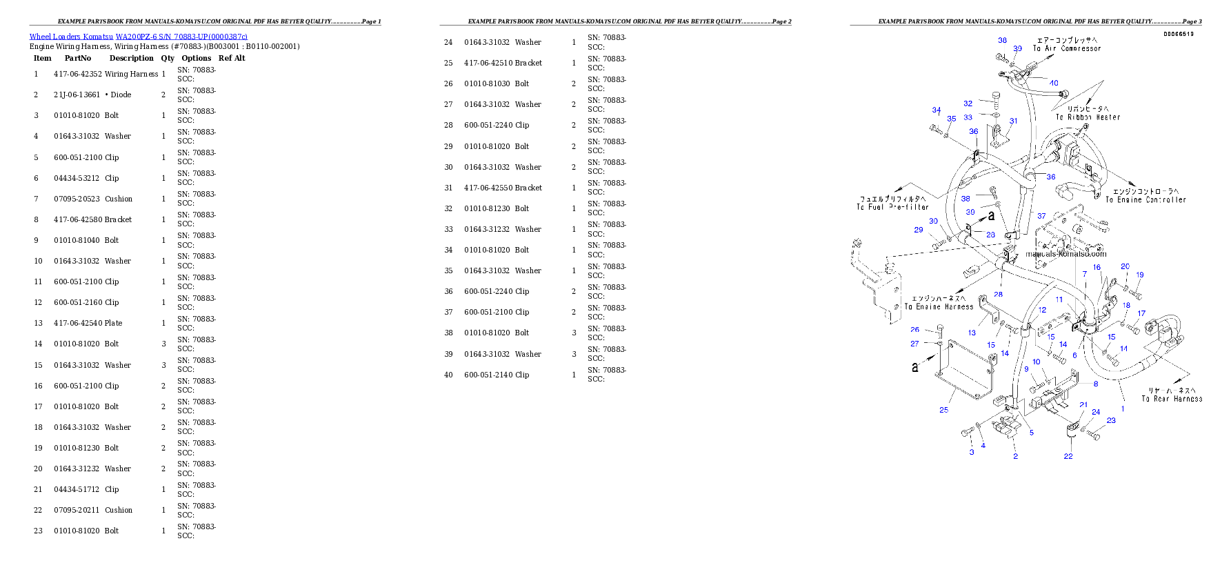 Protected: WA200PZ-6 S/N 70883-UP Partsbook