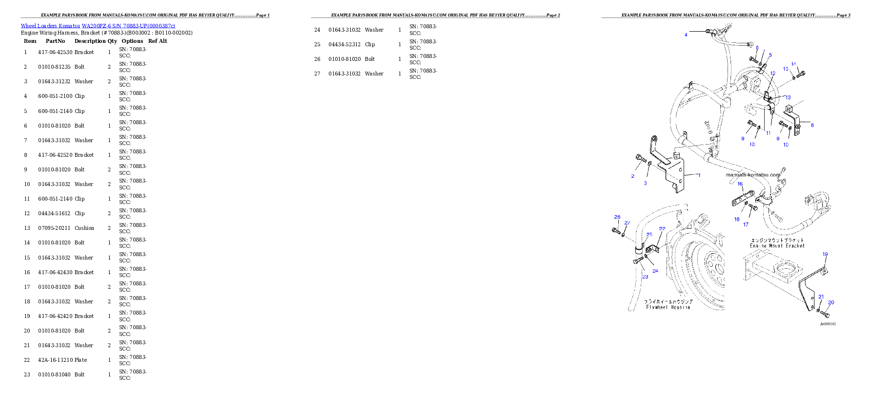 Protected: WA200PZ-6 S/N 70883-UP Partsbook