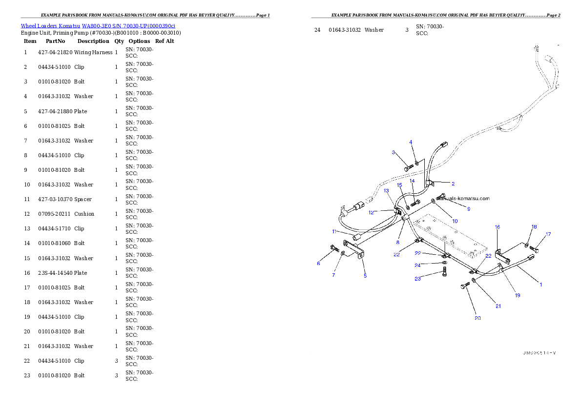Protected: WA800-3E0 S/N 70030-UP Partsbook
