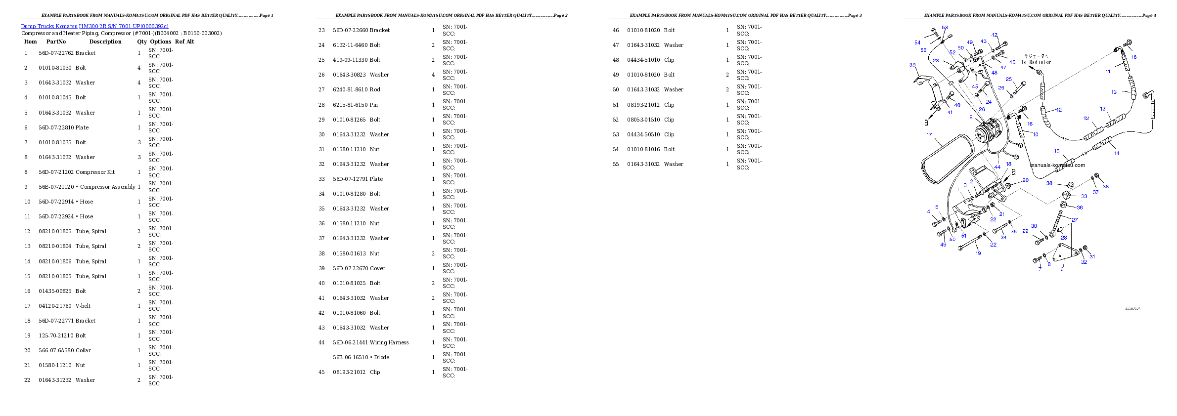 Protected: HM300-2R S/N 7001-UP Partsbook