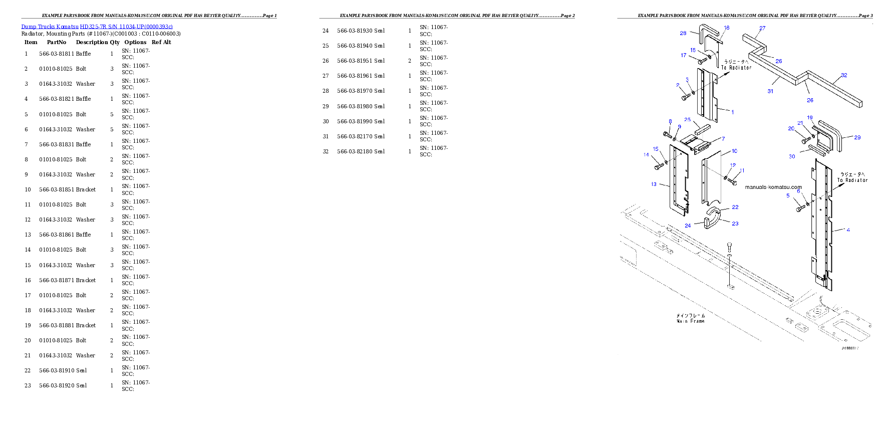 Protected: HD325-7R S/N 11034-UP Partsbook