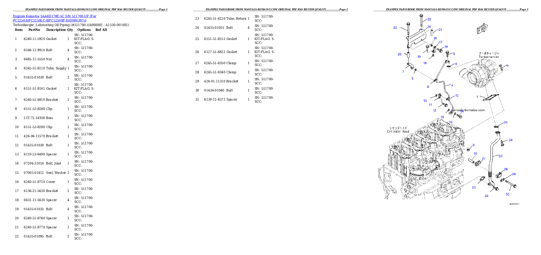 Protected: SAA6D170E-5C S/N 511700-UP (For PC1250-8/PC1250LC-8/PC1250SP-8) Partsbook