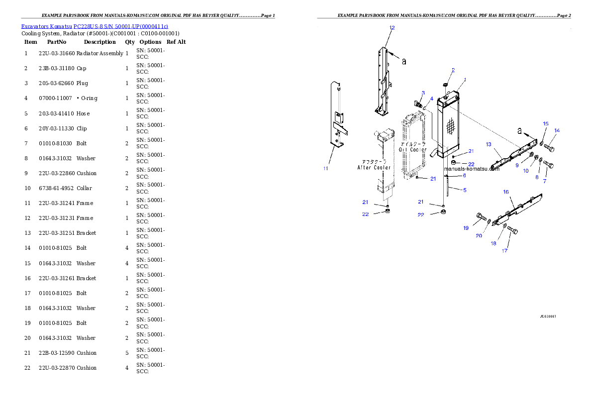 Protected: PC228US-8 S/N 50001-UP Partsbook