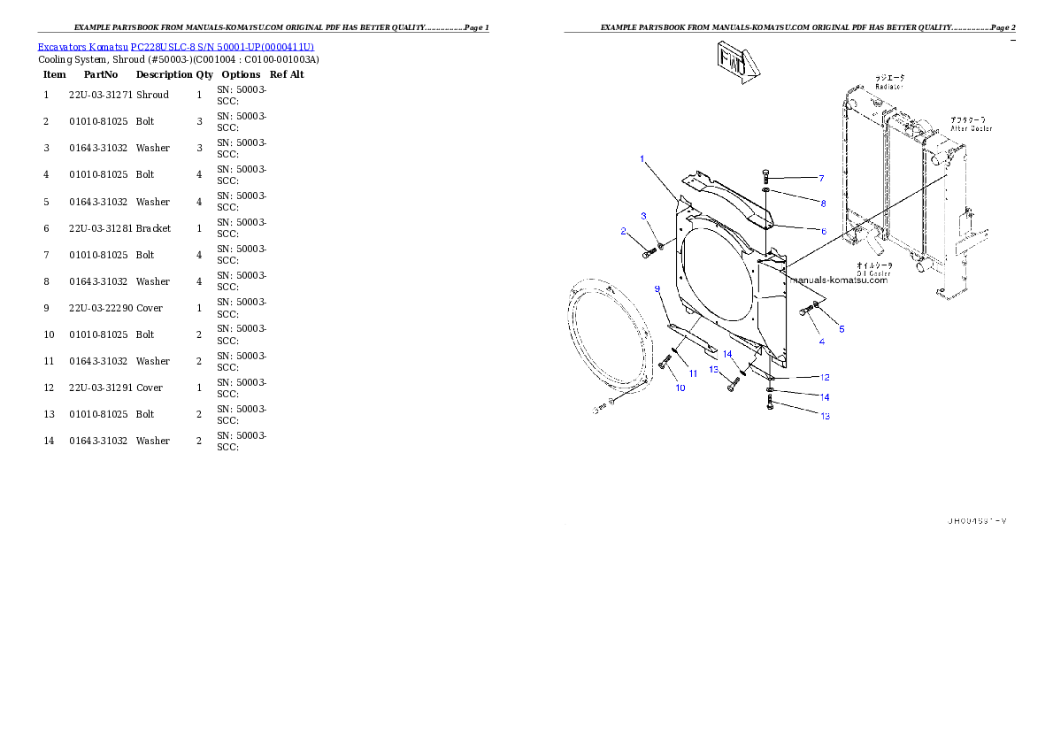 Protected: PC228USLC-8 S/N 50001-UP Partsbook