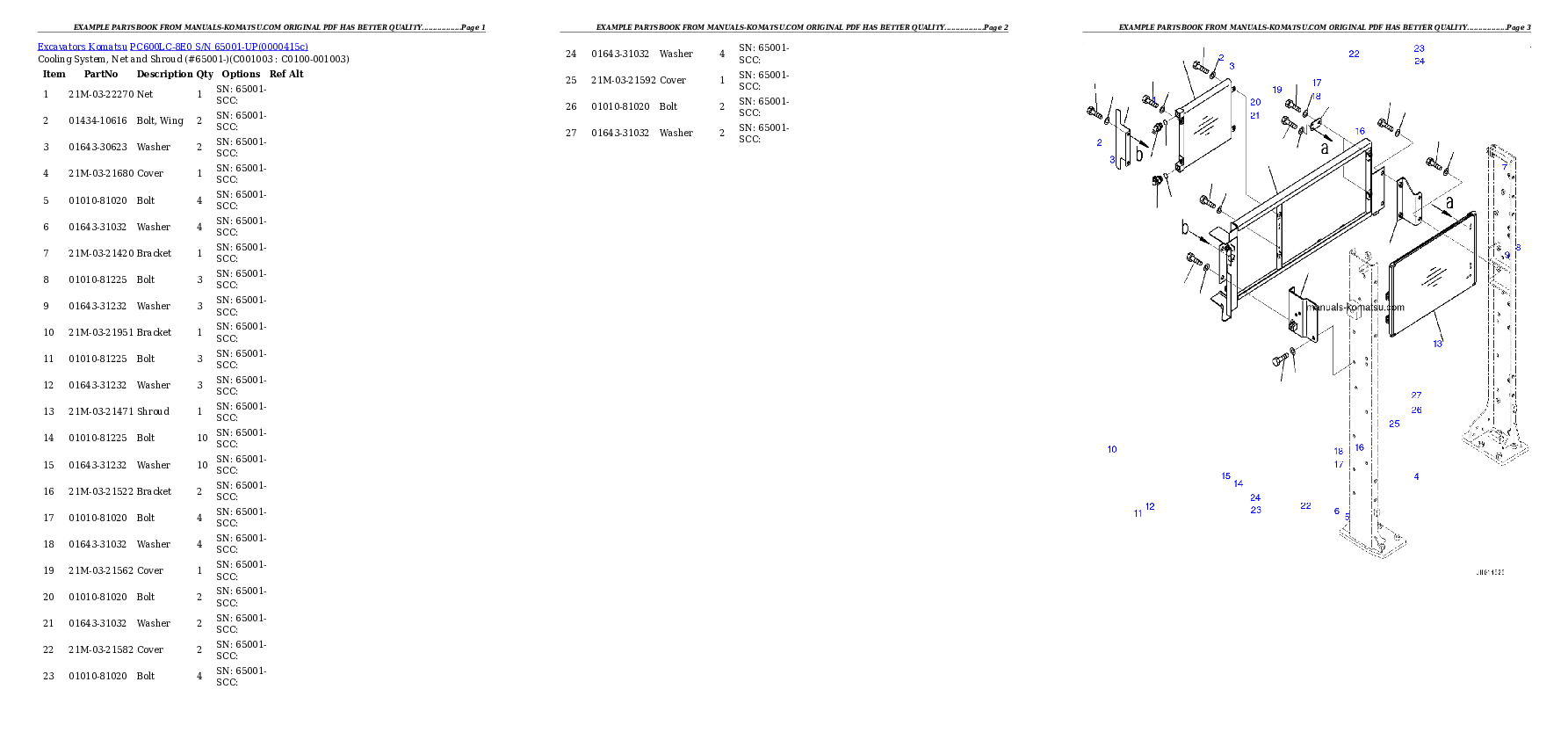 Protected: PC600LC-8E0 S/N 65001-UP Partsbook