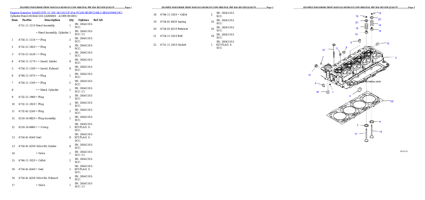 Protected: SAA4D107E-1C S/N 26541103-UP (For PC200-8E0/PC200LC-8E0) Partsbook