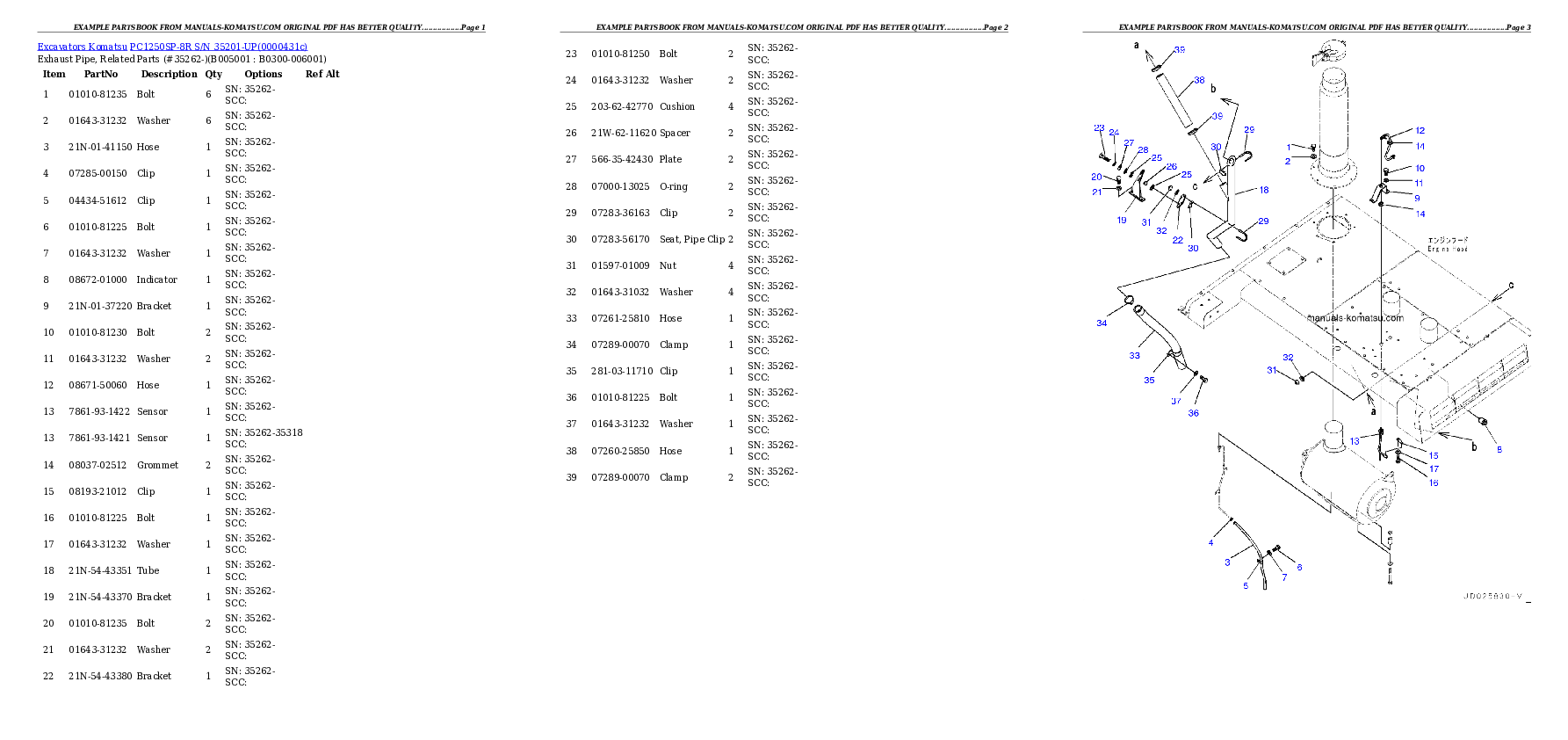 Protected: PC1250SP-8R S/N 35201-UP (Extreme Hot Area Arrangement) Partsbook