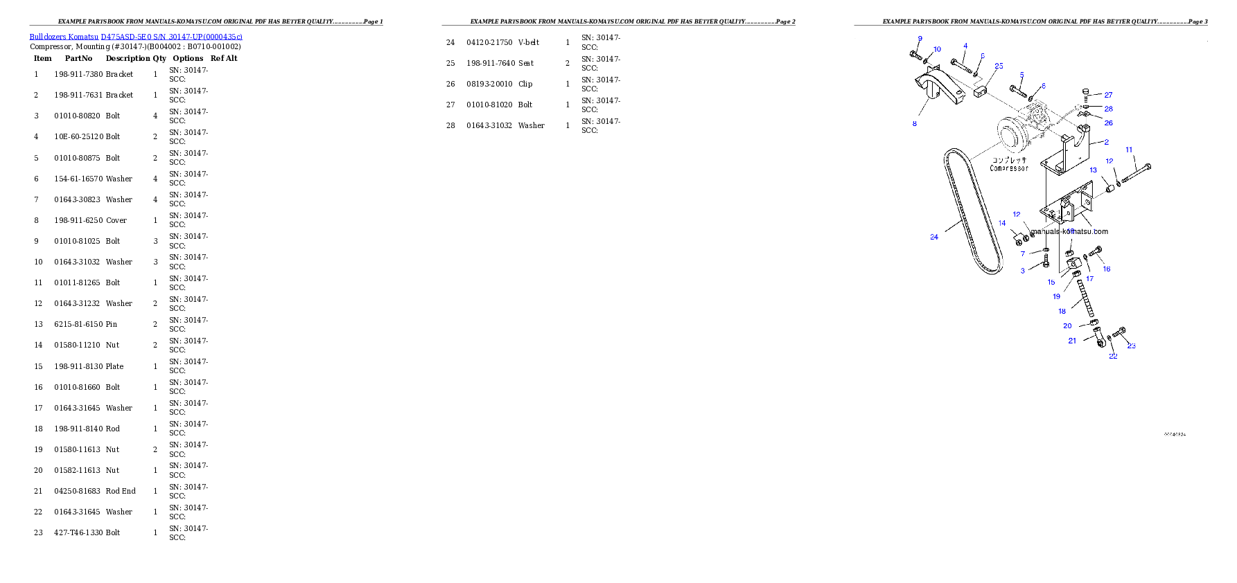 Protected: D475ASD-5E0 S/N 30001-UP (Super Dozer Spec.) Partsbook