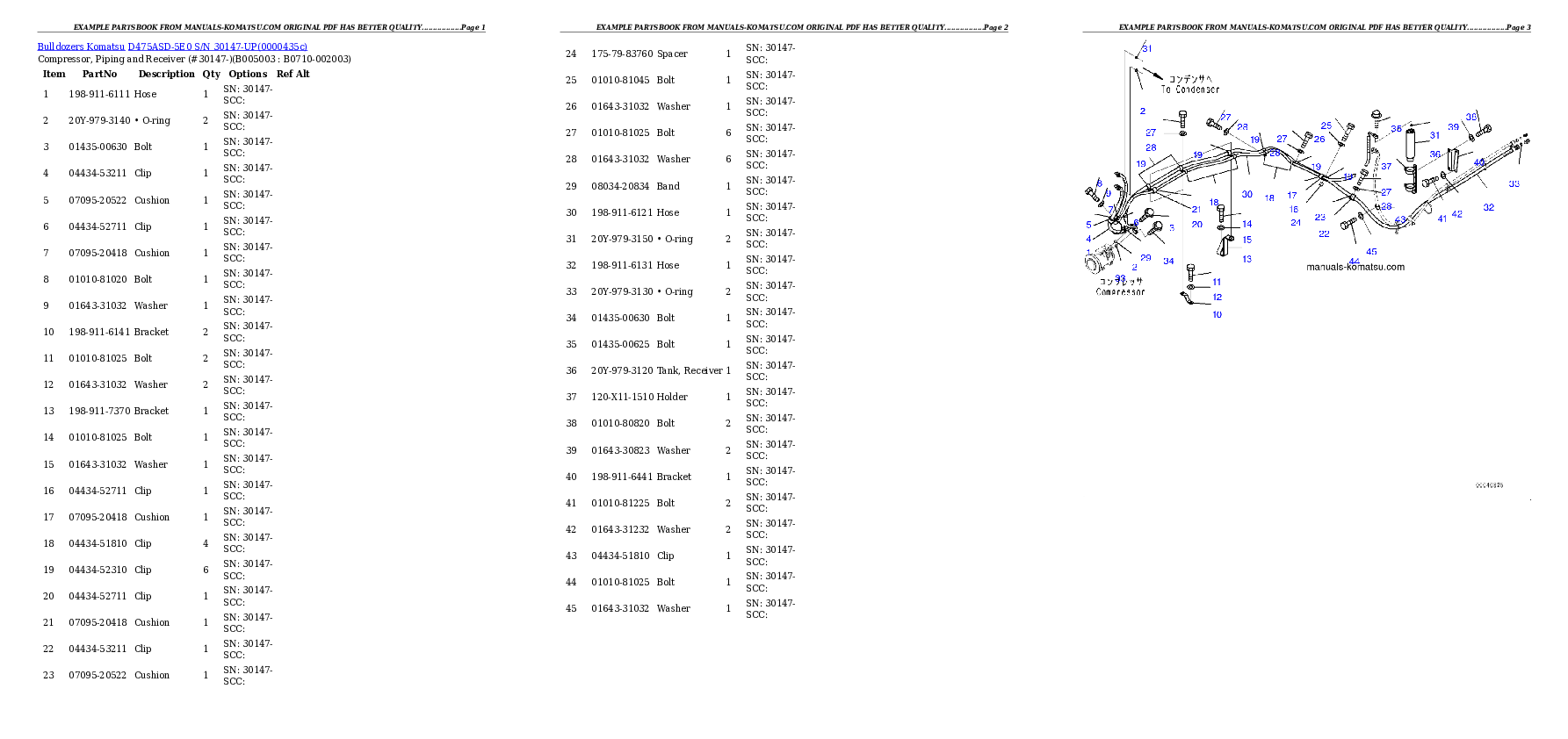Protected: D475ASD-5E0 S/N 30001-UP (Super Dozer Spec.) Partsbook