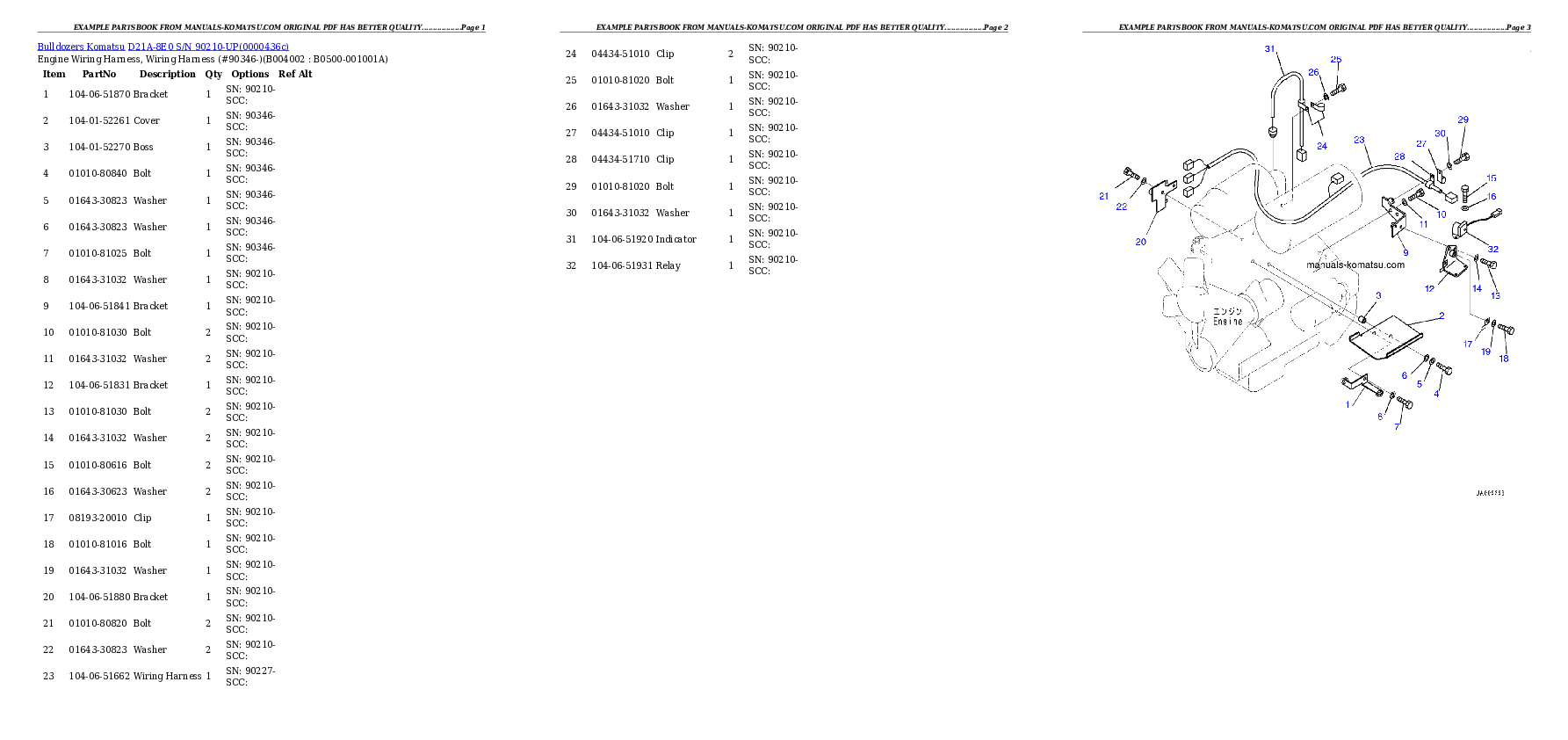 Protected: D21A-8E0 S/N 90210-UP Partsbook