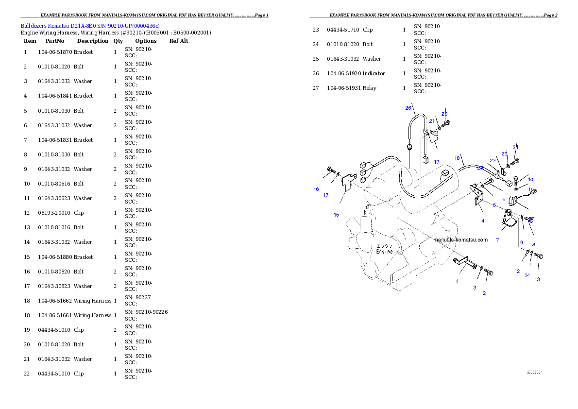 Protected: D21A-8E0 S/N 90210-UP Partsbook