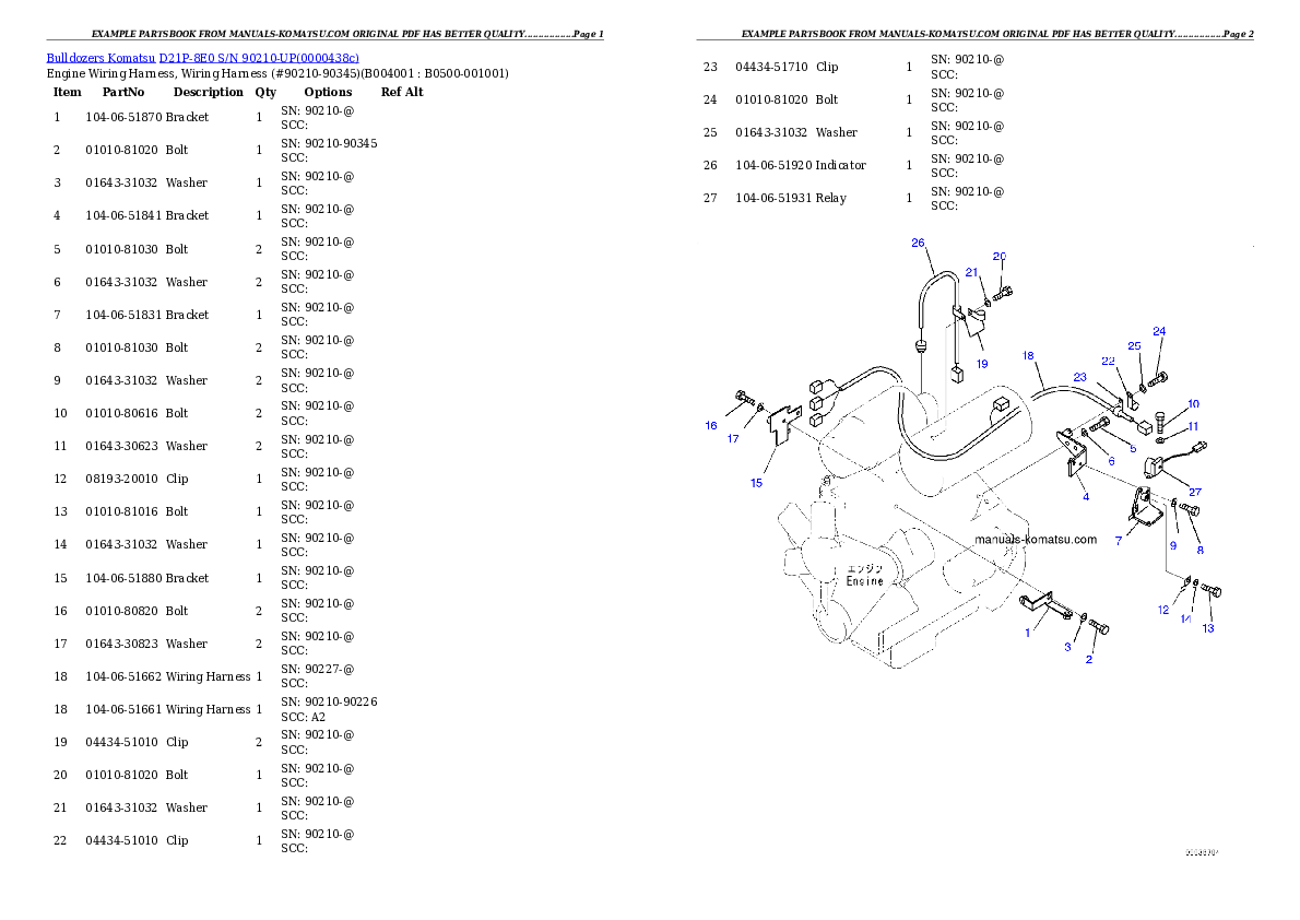 Protected: D21P-8E0 S/N 90210-UP Partsbook