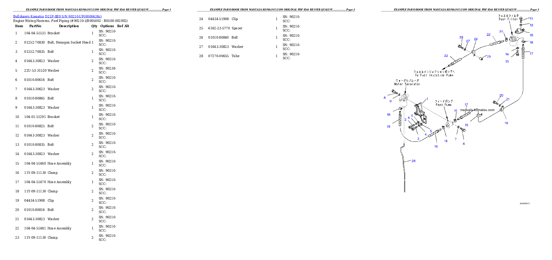 Protected: D21P-8E0 S/N 90210-UP Partsbook