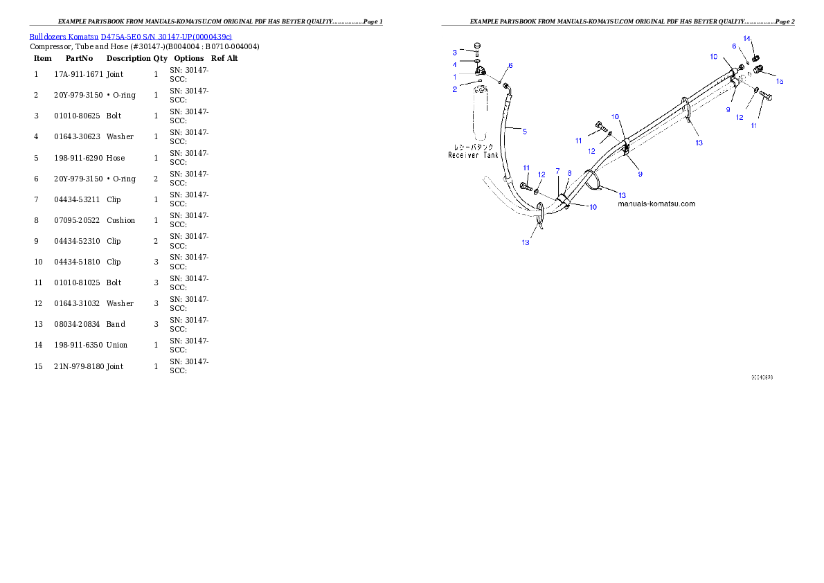 Protected: D475A-5E0 S/N 30147-UP Partsbook