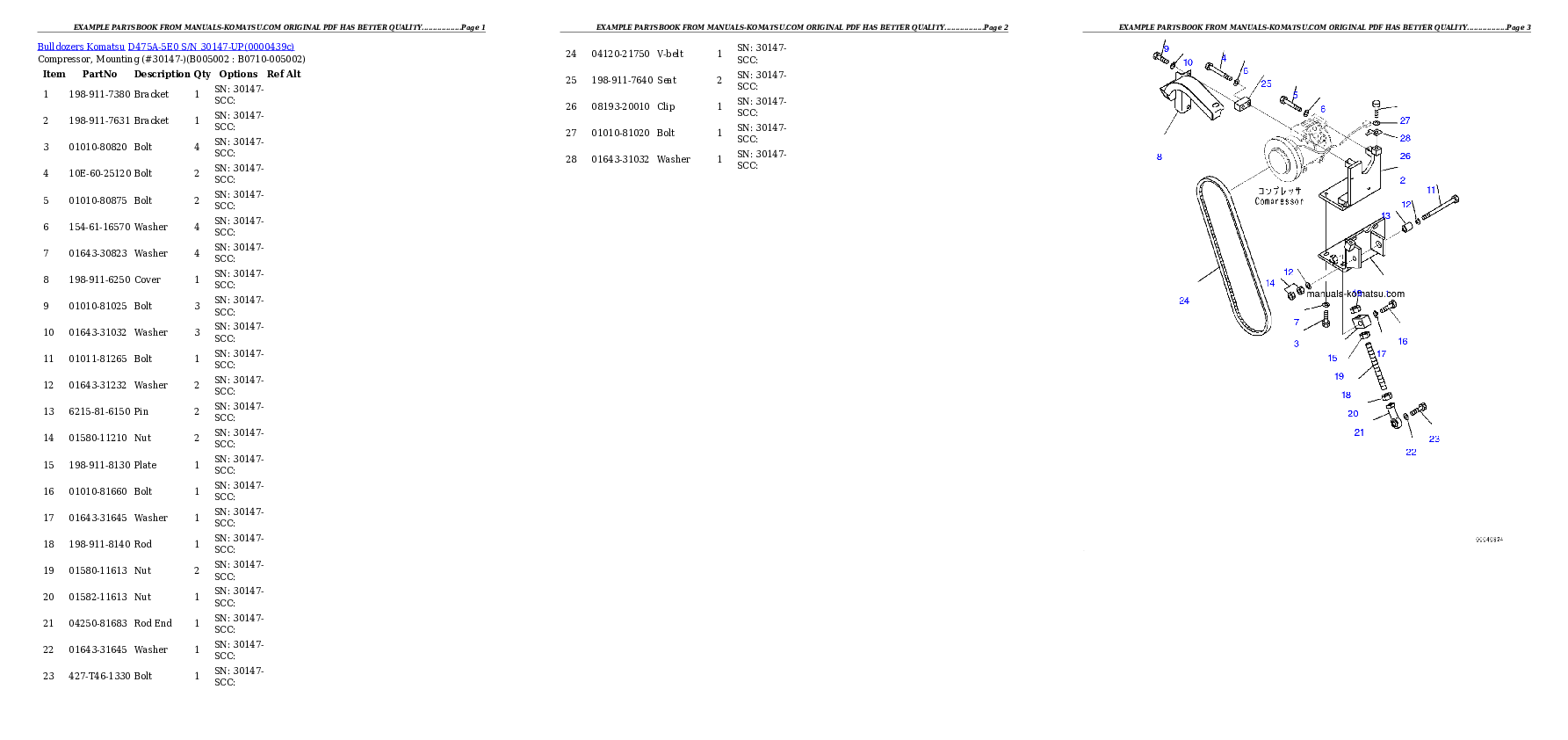 Protected: D475A-5E0 S/N 30147-UP Partsbook