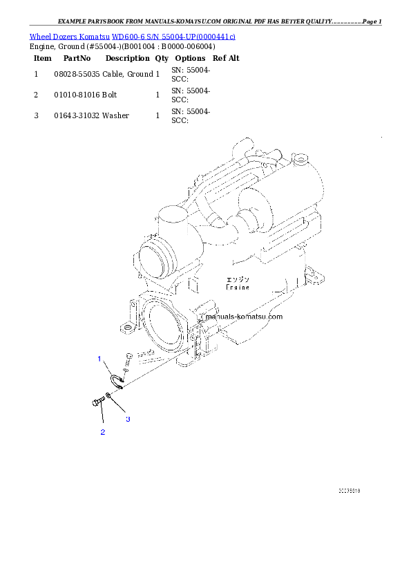 Protected: WD600-6 S/N 55004-UP Partsbook