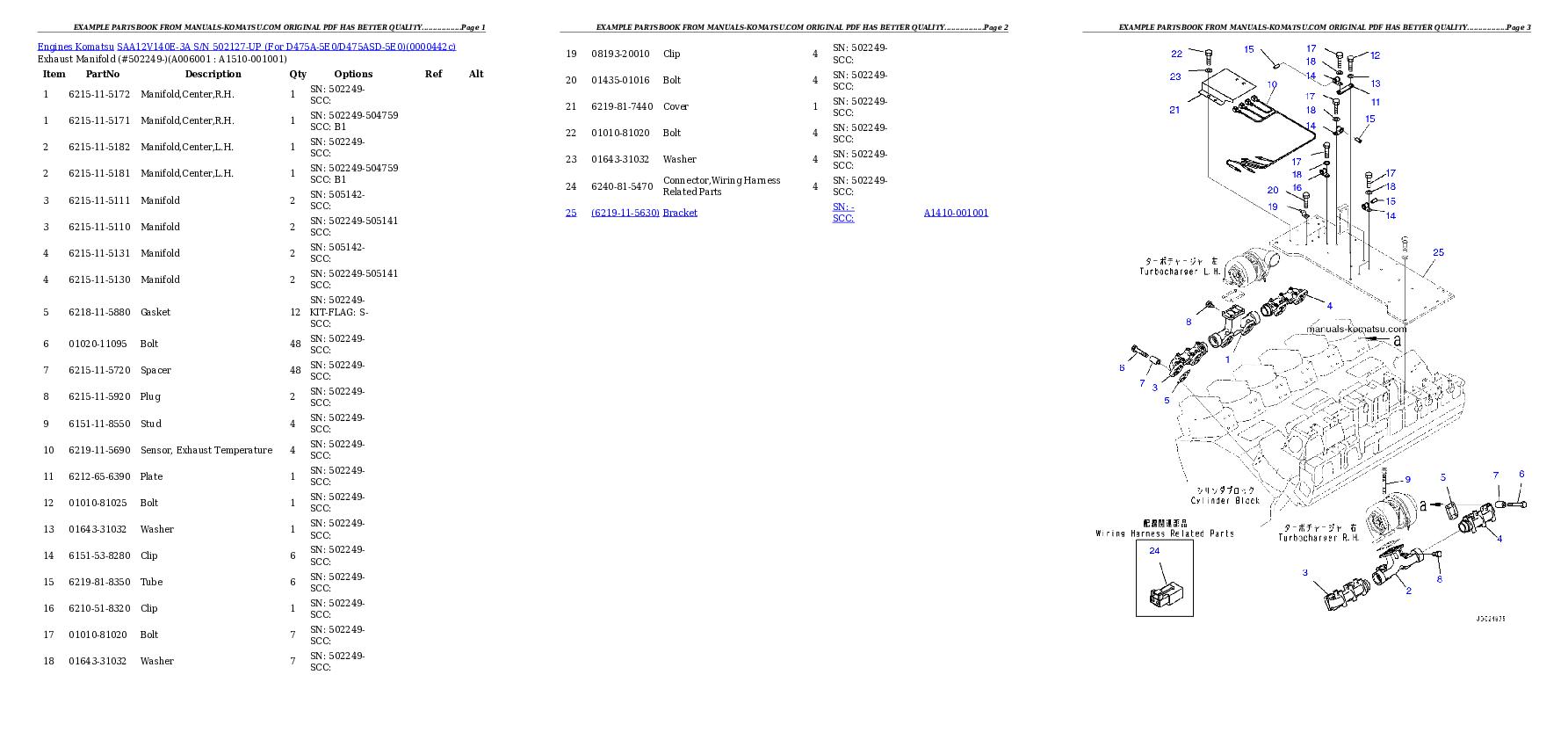 Protected: SAA12V140E-3A S/N 502127-UP (For D475A-5E0/D475ASD-5E0) Partsbook
